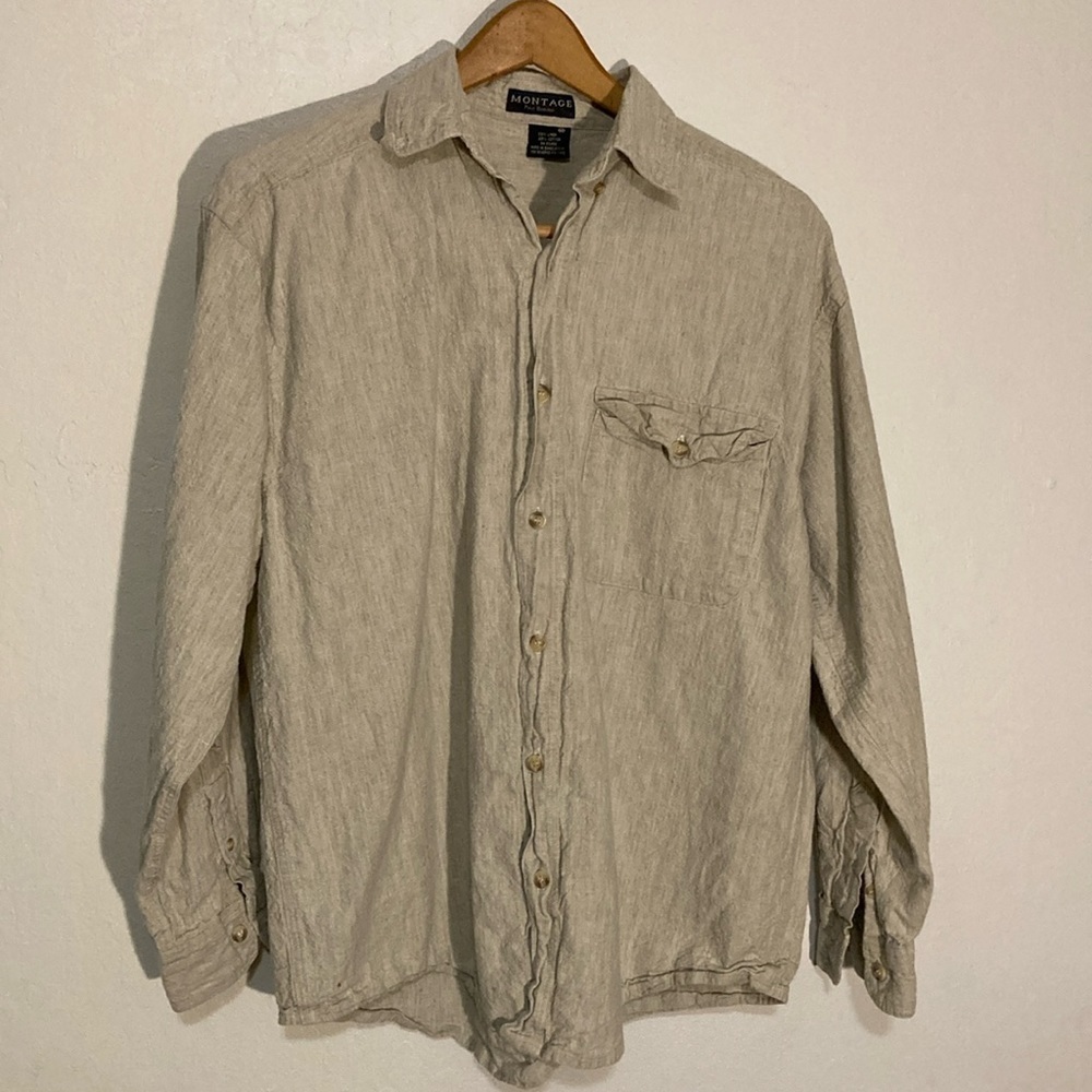 🌈 Linen cotton men’s shirt Montage pour Homme M